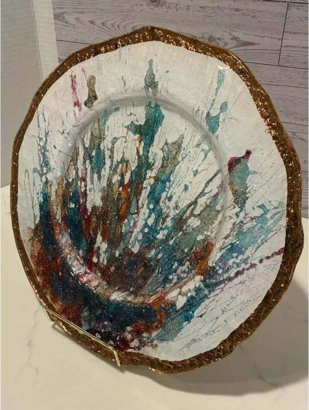 VTG ITALIAN GLACIER PLATE…Hand painted